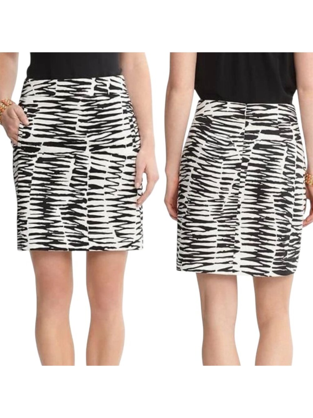 Trina Turk x Banana Republic Zebra Print Skirt - 6P